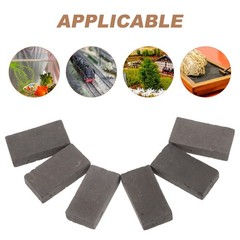 40Pcs Reusable Artificial Bricks Grey Clay for Handmade Decorative Models