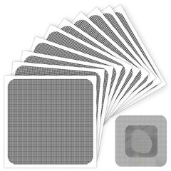 10 Pcs Black Window Screen Repair Patches 4 x 4 Inch Mesh Patch Kit