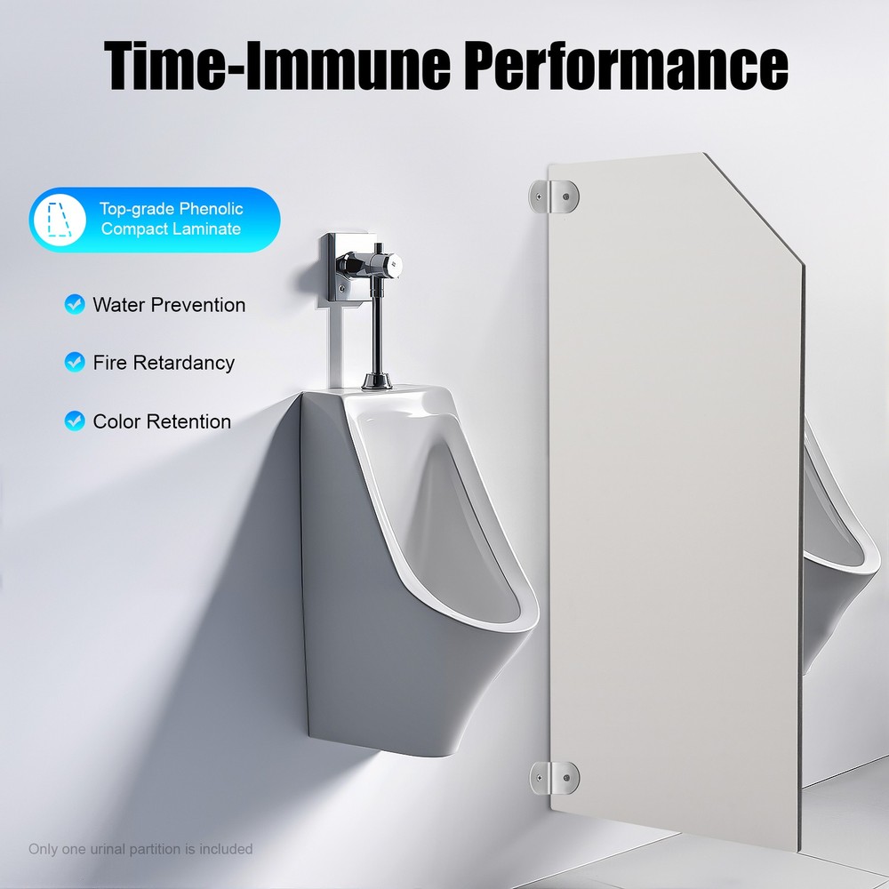 Toilet Partition Men’s Urinal Privacy Screen For Hotel Public Place Bathroom 35″