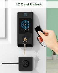 IC Card*4 Pcs for Smart Deadbolt Lock, RFID Key Fob TTLock/Smart Black
