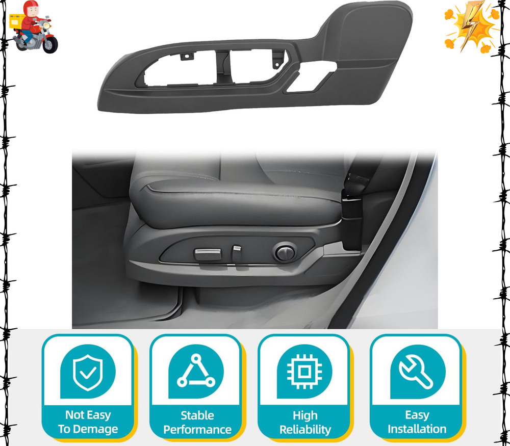 Driver Seat Trim Panel Compatible with 2009-17 Buick Enclave Chevrolet Traverse