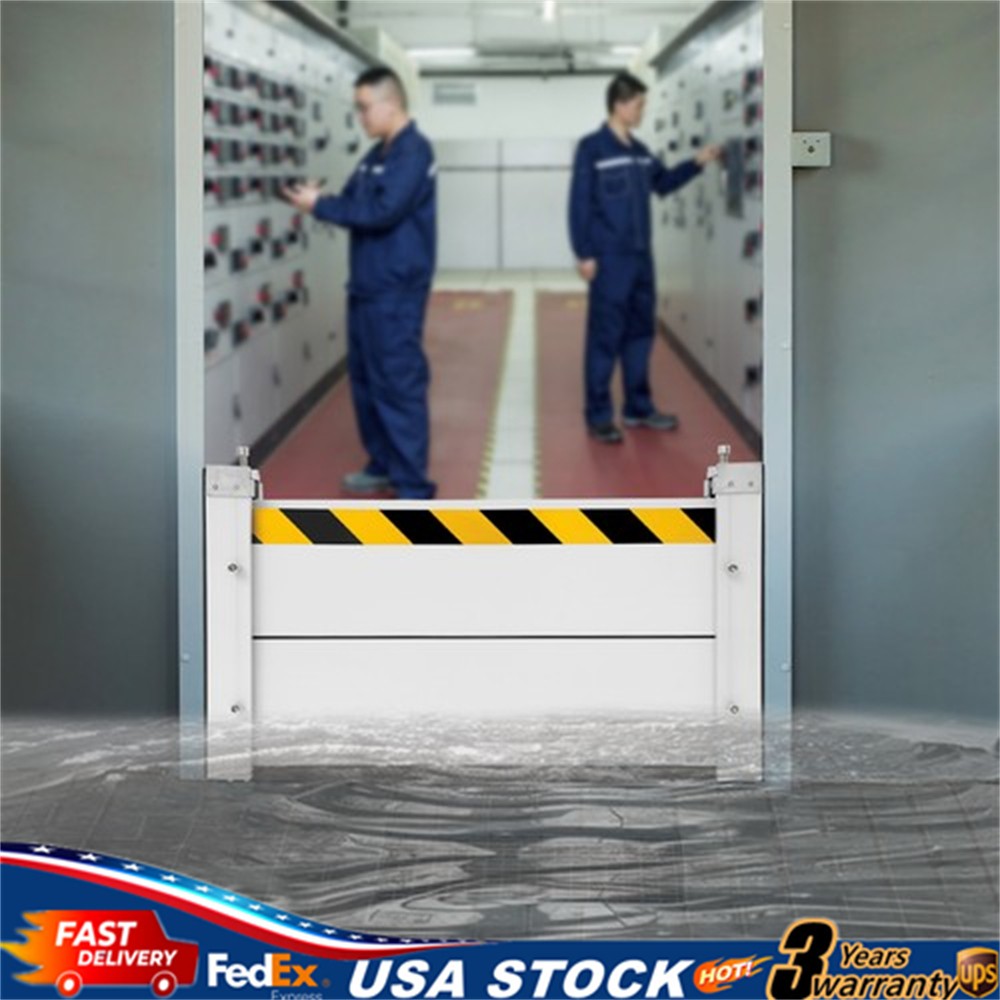 Flood Barrier for Home Aluminum Alloy Garage Door Water Barrier 80*40cm Silver