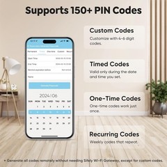 Fingerprint Smart Deadbolt with Keypad – Keyless Entry Standard, Bright Brass