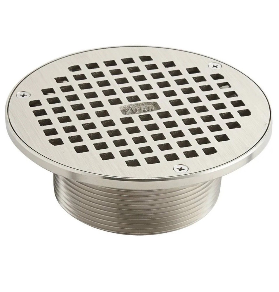 Zurn ZN400-6B, 6″ Round Strainer Polished Nickle Bronze Top, Floor Drain