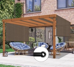 8′ x 16′ Pergola Shade Cover Replacement Canopy with Grommets Weighted Rods P…