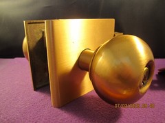 CORBIN RUSSWIN 500 SERIES BRASS UNILOC DOOR KNOB LOCK DOUBLE LATCH NIB