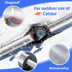 8 Pack Pipe Insulation Foam Tube, 3/4” Self Adhesive Pre Slit Foam Pipe Covers