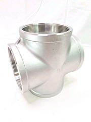 Stainless Steel 4 Way Pipe Fitting 4″ x 4″ x 4″ x 4″ NPT Female Fitting