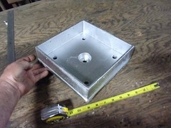 ROUGH CUT, Post Base, Anchored 8×8 Heavy Cast Aluminum MADE IN USA