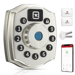Geek Smart Door Lock with Keypad, Fingerprint Door Knob with App, Smart Deadb…