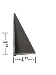 92″ Black Anodized Aluminum Corner Angle Trim 1″ x 1″ No Holes