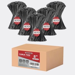 8 Inch Zip Ties (5000 Pack) – Heavy Duty 40lbs Tensile Strength, UV Resist
