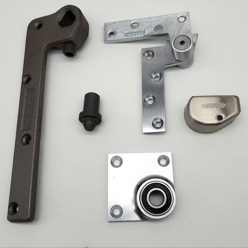 Rixson 147 3/4″ Offset Pivot Set Satin Chrome & Bronze RH Fits Floor Closers