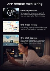 4G 2K 3Inch Dashcam with Dual Lens Record Wifi Tracking Fit Remote Live Video