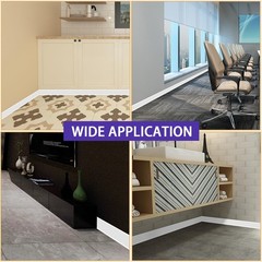 Tridotpul Vinyl Wall Base Baseboard Molding Trim 4″ Flexible Self Adhesive Rubbe