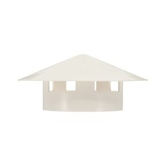 6″ Chimney Cap, Roof Vent Cap Cowl Rain Cover Air Vent Cap, White