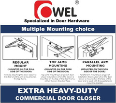 Commercial Heavy Duty Automatic Door Closer – UL Listed, Fire Rated, Adjustable