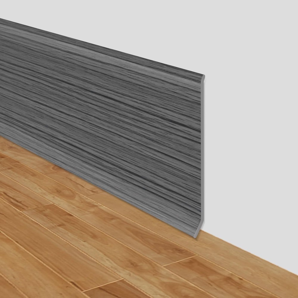 Lsgcq Flexible Baseboard Molding Trim 4 Inch X 60 Feet Self-Adhesive Vinyl Wall