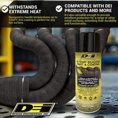 DEI High Temp Silicone Coating Spray 12oz Protects Exhaust Wraps Up to 1500F