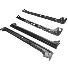 Steel Rocker Panels 1999-2007 Sierra Silverado 1500 2500 Ext Cab 4Pcs Left Right