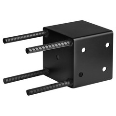 6×6 Post Base, Heavy Duty Wet Concrete Post Anchor Bracket, 11 Gauge, 1 Pack