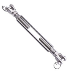 Stainless Steel 3/8 Inch M10 Jaw & Jaw Turnbuckle 1200 lbs Load for Wire Rope…