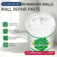 Drywall Repair Kit Wall Hole Patch Spackle Putty 8.5oz+ w Scraper Quick Fix