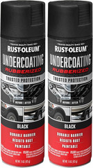 Rust-Oleum 248657 Rubberized Undercoating Spray, 15 Oz, Black (Pack of 2)