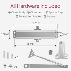 Lawrence Medium Duty Commercial Automatic Door Closer – Surface-Mounted Auto …
