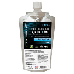 Tracer Products 5 oz (148 ml) foil pouch, R-1234yf/PAG with Dye TP42PD-5