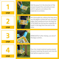 Postfix – Fence Post Mix – Light Green – Mix-In-The-Bag Expanding Foam for Suppo