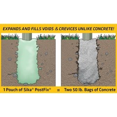 2 Lb. Postfix Fence Post Mix, Mix-In-The-Bag Expanding Foam for Supporting Non-S