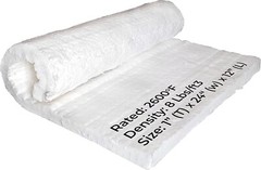 Ceramic Fiber Insulation Blanket – 1″ x 12″ x 24″ – 2600F – Fireproof Insulation