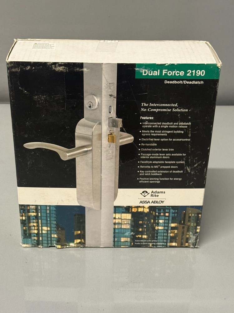 Adams Rite 2190-413-203-10B Dual Force 2190 Deadbolt Deadlatch Lock