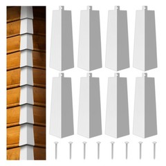 8 Pcs Aluminum Siding Corners 8 Inch Outside White Corner Caps Smooth Siding …