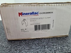Rigid 3″ Minerallac Conduit Strut Clamp CCR300EG SCR0300EG Box of 25