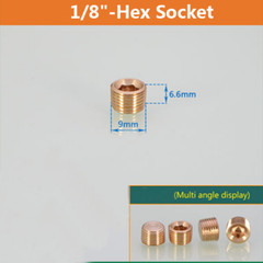 Brass Blanking Plug Pipe End Cap 1/8″ 1/4″ 3/8″ 1/2″ 3/4″ 1″ 2″ BSP Male Thread