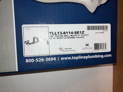NEW BOX Top Line Wall Mounted Service Sink 8″ Faucet 14″ Spout Tll-13-8114-SE1Z
