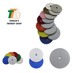 7 Step 7″ Wet Diamond Polishing Pads Abrasive Set, Great For Granite Traverti…