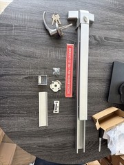 Badus Push Bar Panic Device for Emergency Door Aluminum, Lever Handle 31.5”