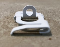 (4) Suspended Ceiling Grid Clips with Hook Mounting Hole, White Snap In