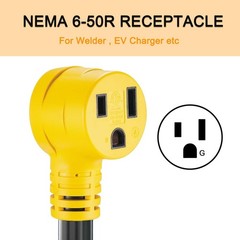 Suplevel NEMA L14-30P to 6-50R Welder Adapter Plug Cord 1.5 FT, Black