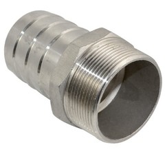 1″ NPT Threaded to 1″ Barb Hose Tail End Pipe Fitting Connector Stainless Steel