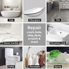Porcelain Bathtub Repair Kit White Acrylic Sink Crack Chip Repair Paste
