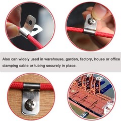 100 Pcs Fence Wire Clamps Agricultural Fencing Mounting 100 Pcs, Metallic