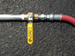 5′ NAC Aluminum Spray Wand / 75′ Hose Combo for Sealcoating—1/2″