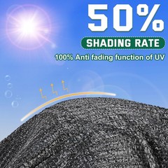 Kesfitt 50% Shade Cloth 12×12 ft, Breathable HDPE Mesh Sun Shade Tarp for Gar…