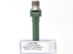 Stainless Reverse 4″ Thread Adapter (1/2 gas MRT – 12mm FRT)