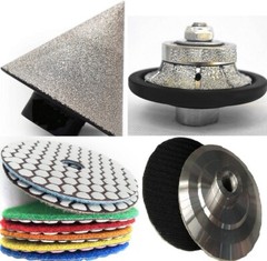 Countertop Edge Diamond Tool Kit 1″ Demi Router Bit Bullnose Chamfer Polish