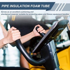 2pcs 1/3″ ID 3.3FT Pipe Insulation Foam Tube 0.63″ OD Tubing Cover Green